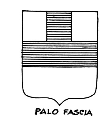 Image of the heraldic term: Palo fascia